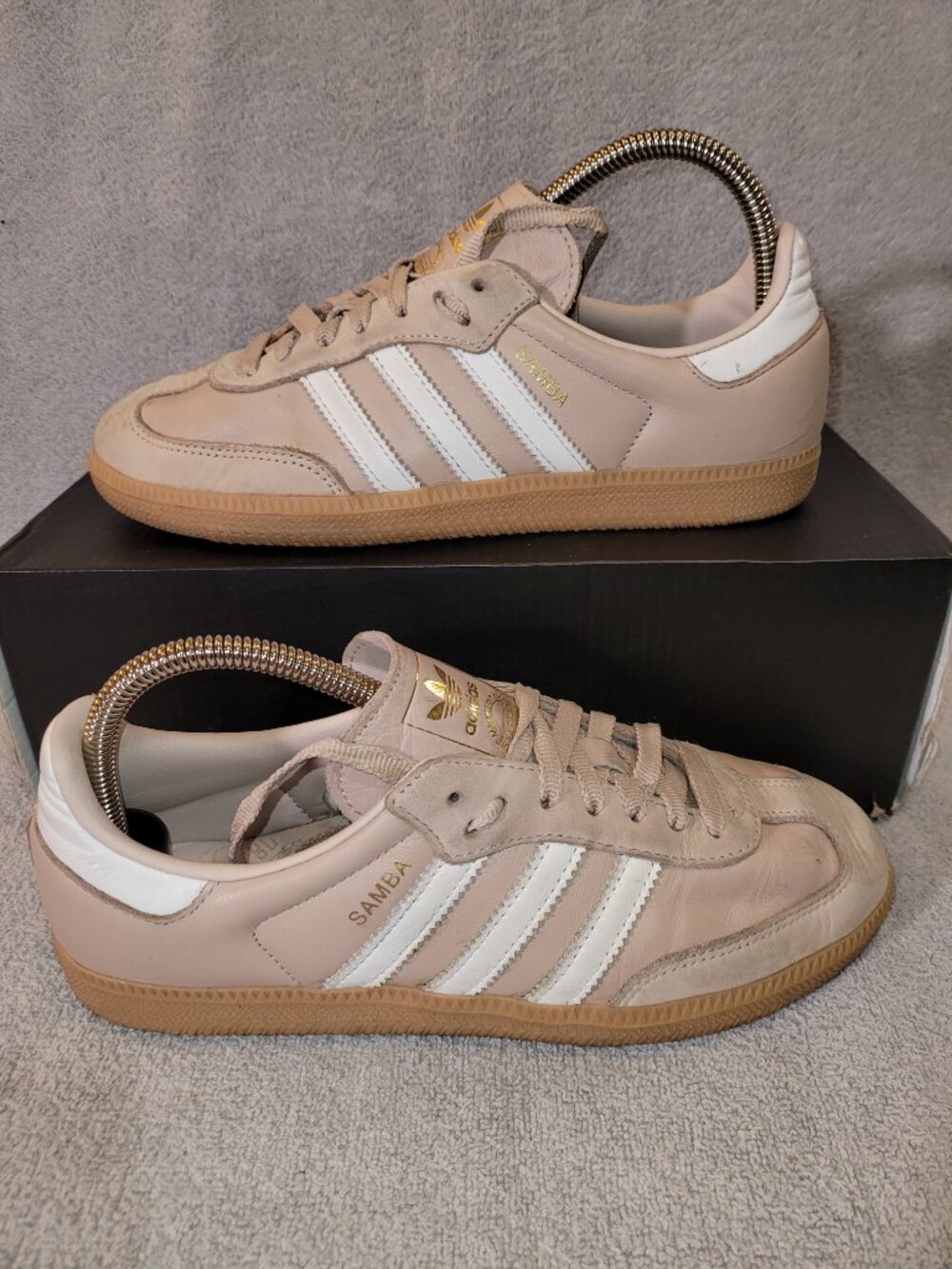 Adidas Samba Women's Size 7.5 Beige Taupe White Sneakers IE6523 (#1644)